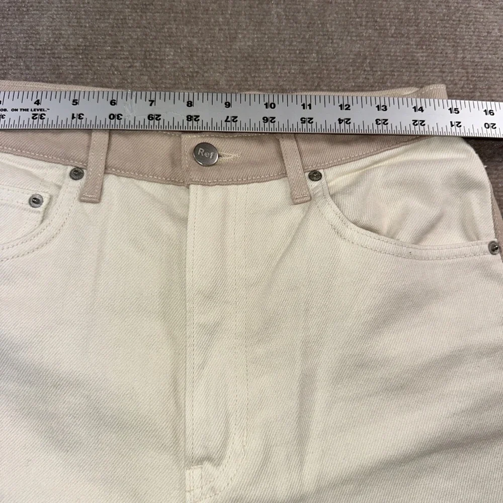 Reformation Cynthia Tonal Reworked High Rise Straight Jeans Clay Size 29